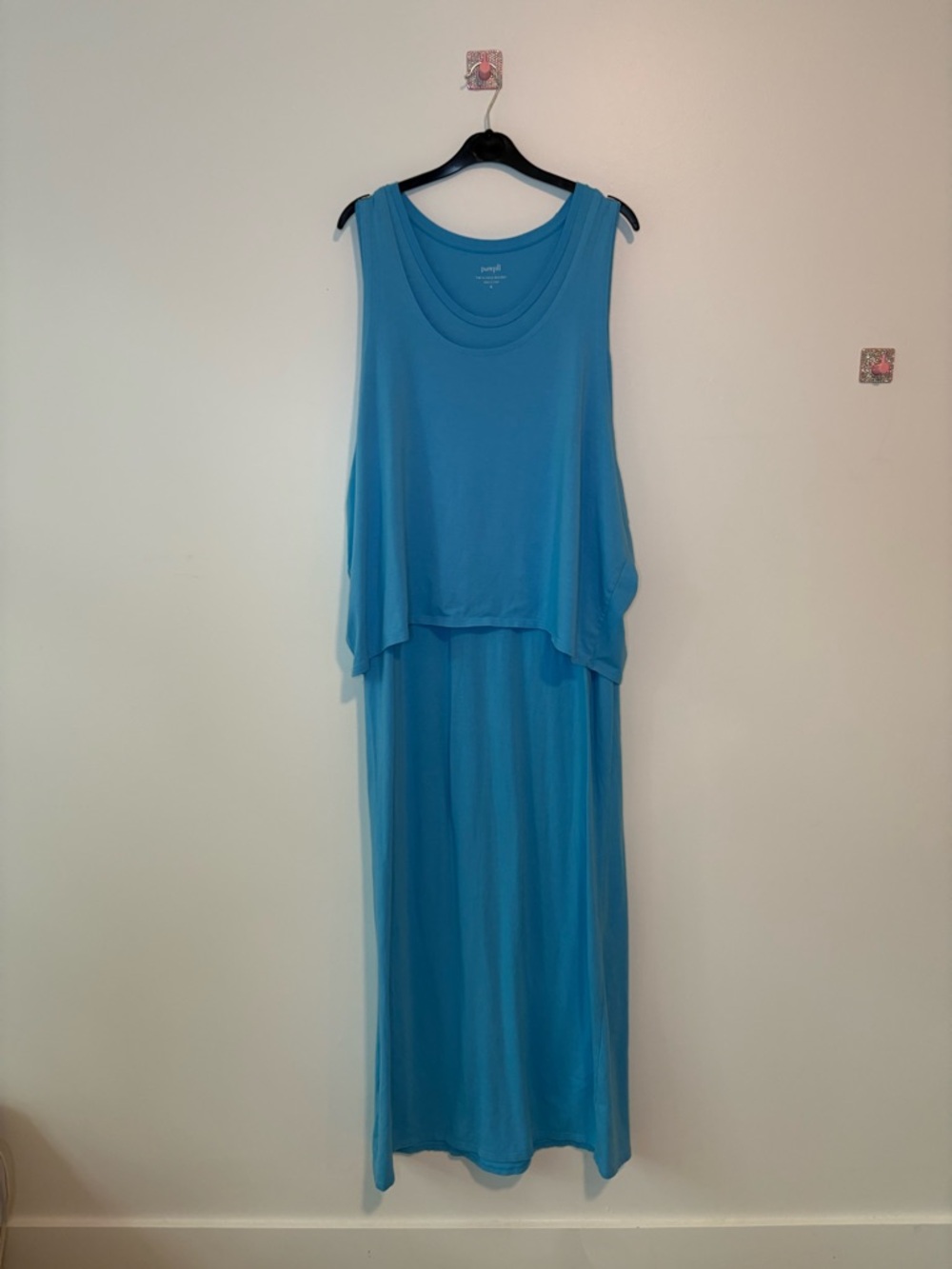 J. Jill Aqua Blue Sleeveless Maxi Dress
